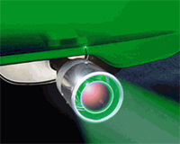 Насадка на глушитель с зеленой светодиодной подсветкой